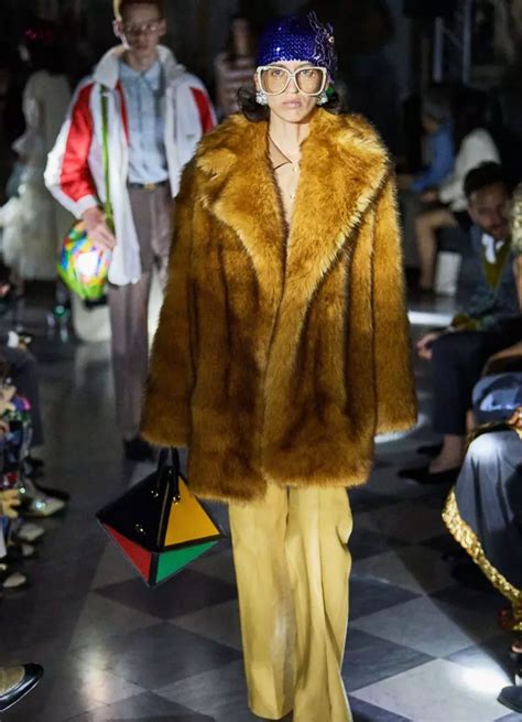 gucci faux fur jacket|gucci fur coat women's.